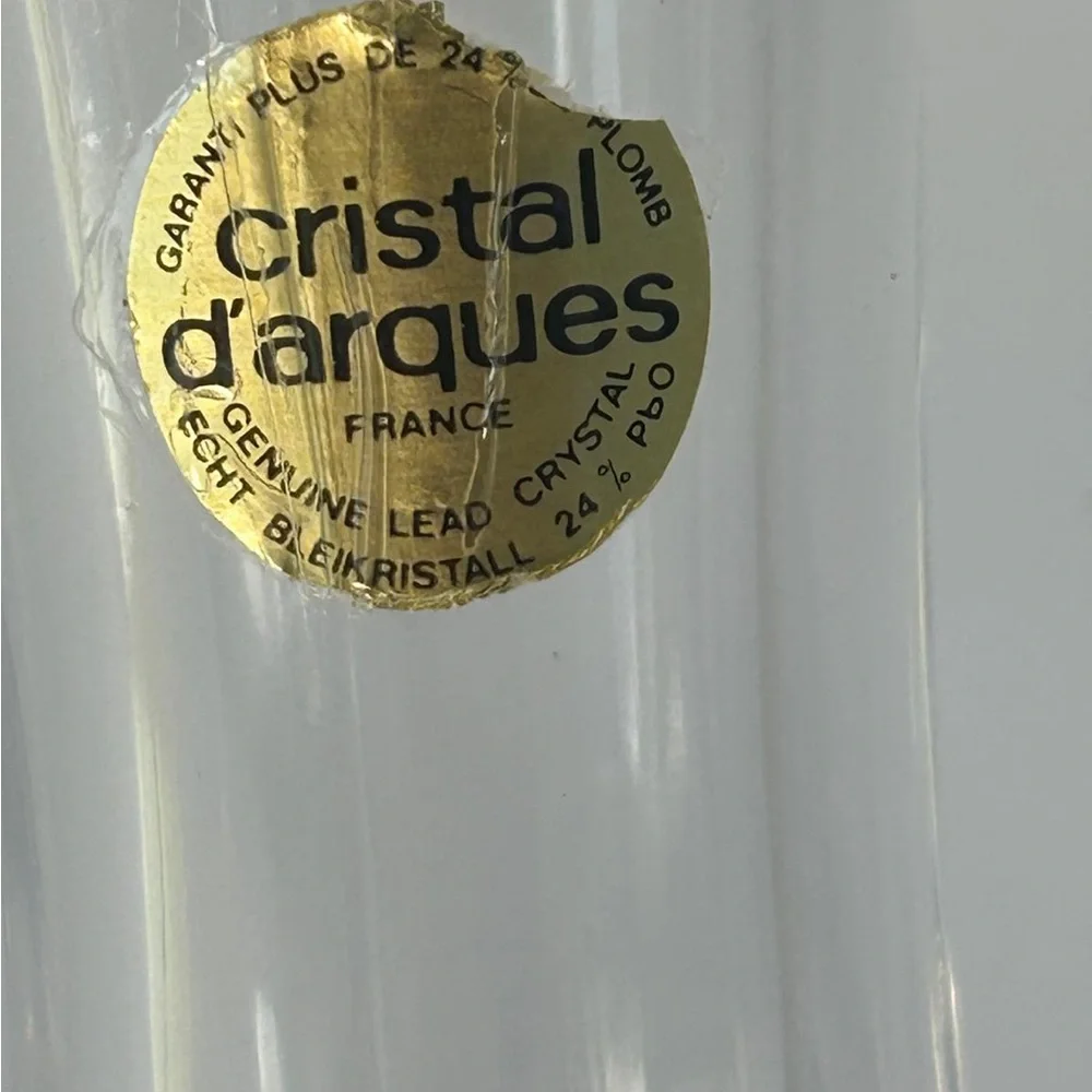 Cristal d Arques Glass Decanter 24% Genuine Lead Crystal Liquor Diamont Pattern